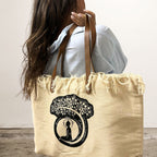 Inspiration Natural Tote Bag Leather Handle