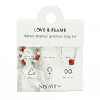 Love & Flame Nymph Spirit Gemstone Ring Set