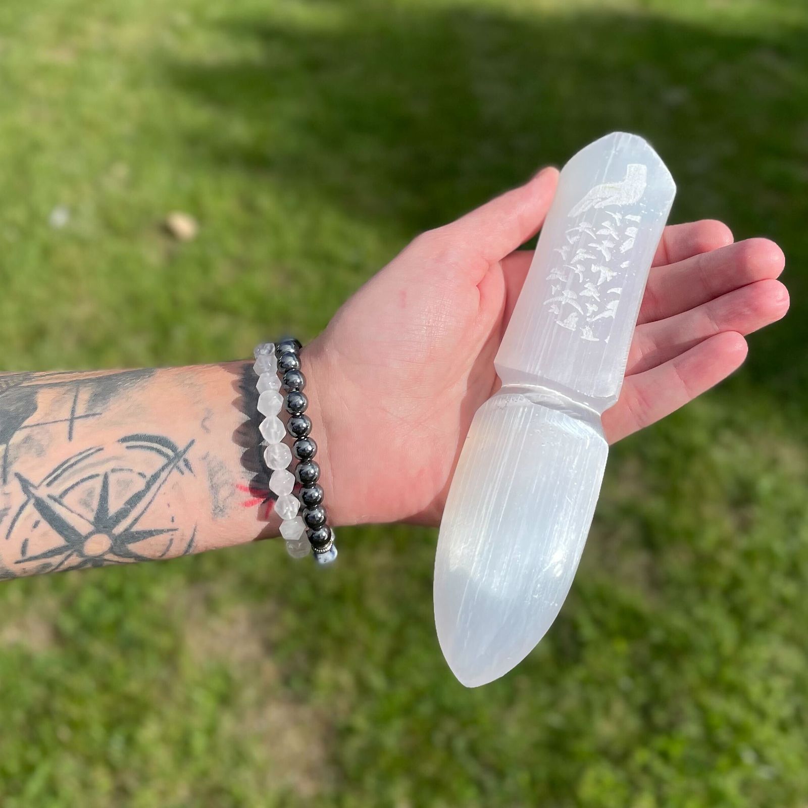 Releasing Bonds Selenite Ritual Knife