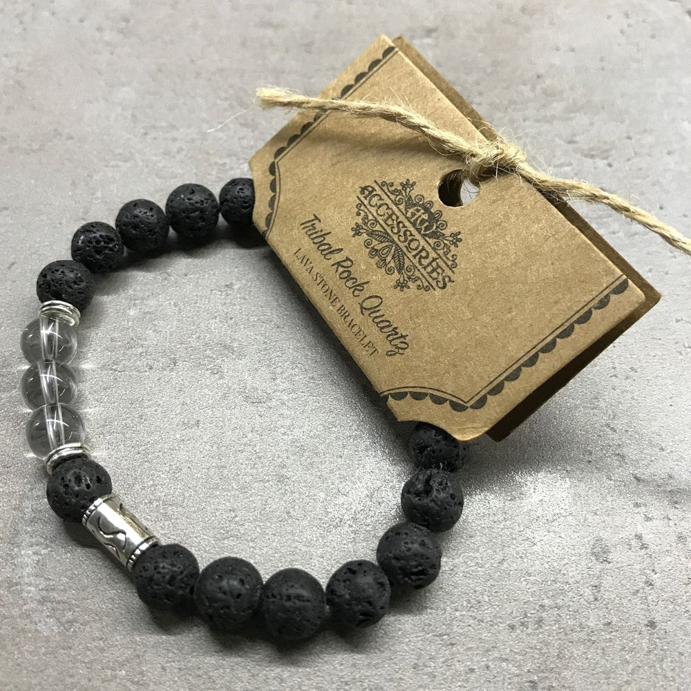Hamsa Chakra Lava Stone Bracelet