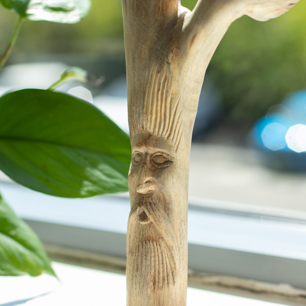 Handmade Parasite Wood Carving — Green Man