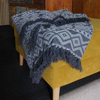 Grey Geometric Boho Comfort Throws