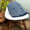 Namoona Waves Handmade Indigo Throw