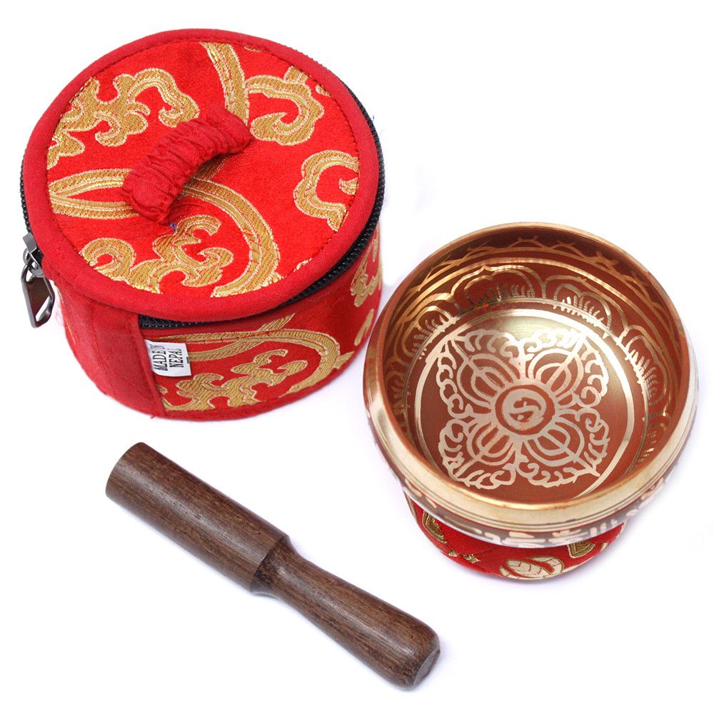 Red Mini Singing Bowl Gift Set