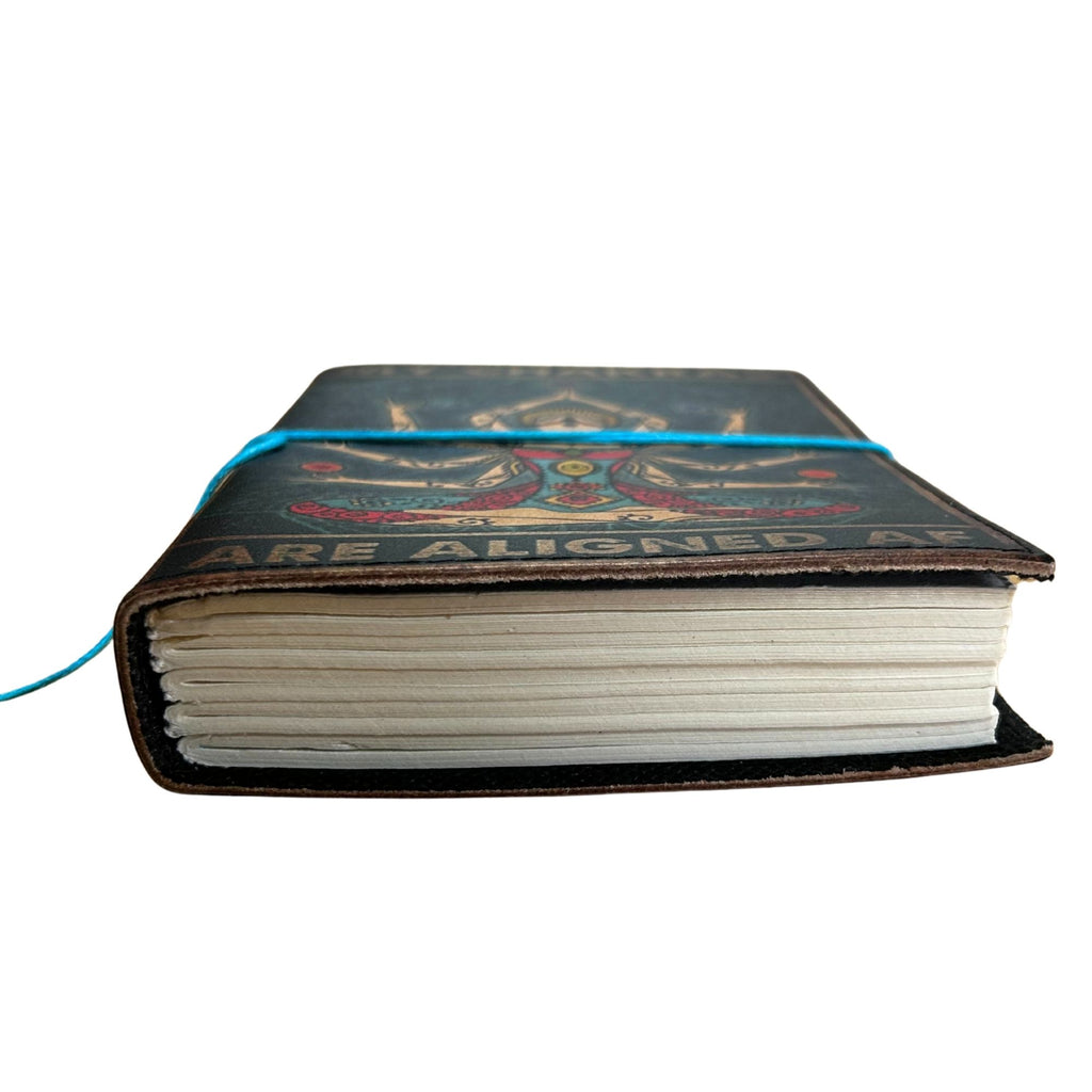 My Chakras Are Aligned AF Leather Printed Notebook