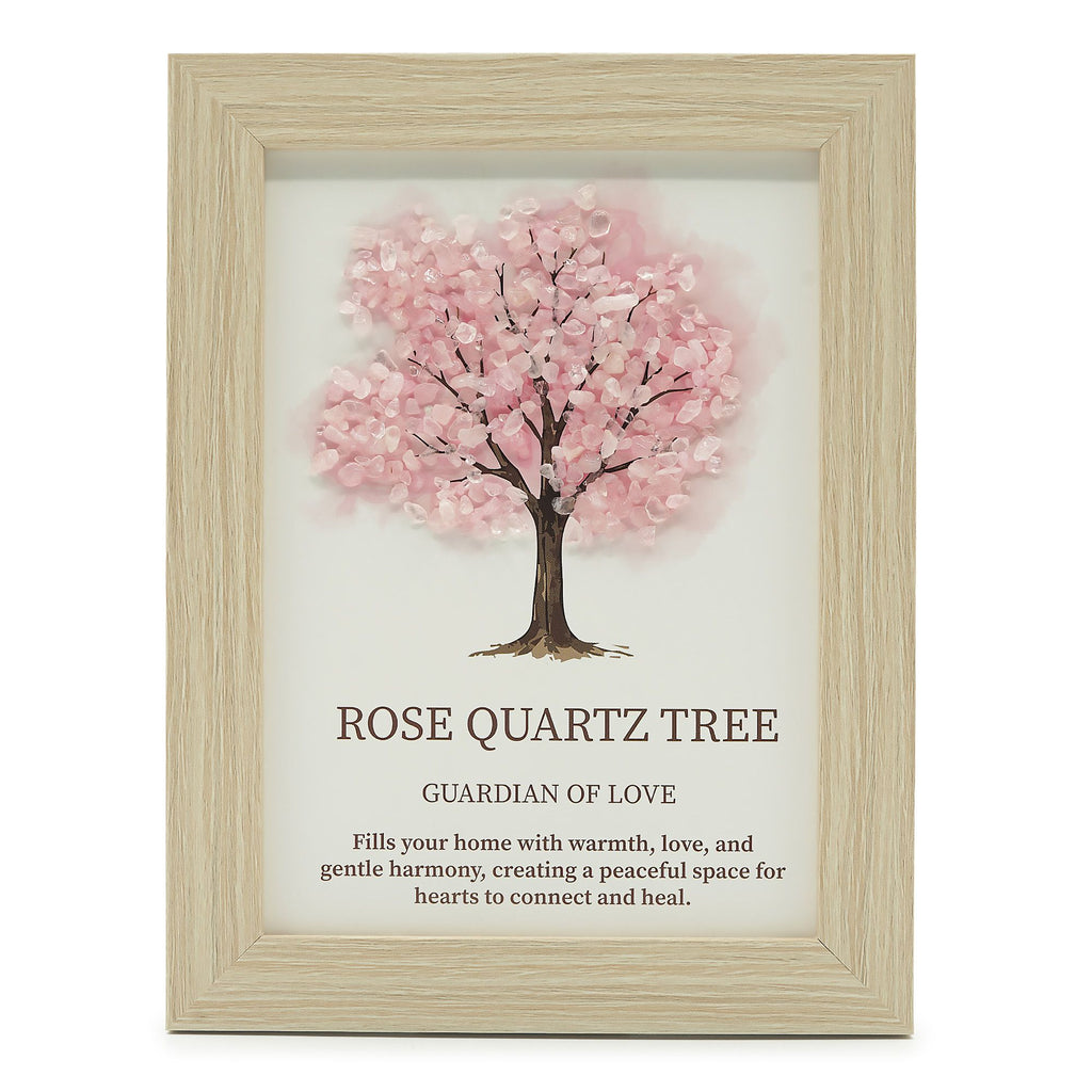 Tree of Life Gemstone Picture Rose Quartz
