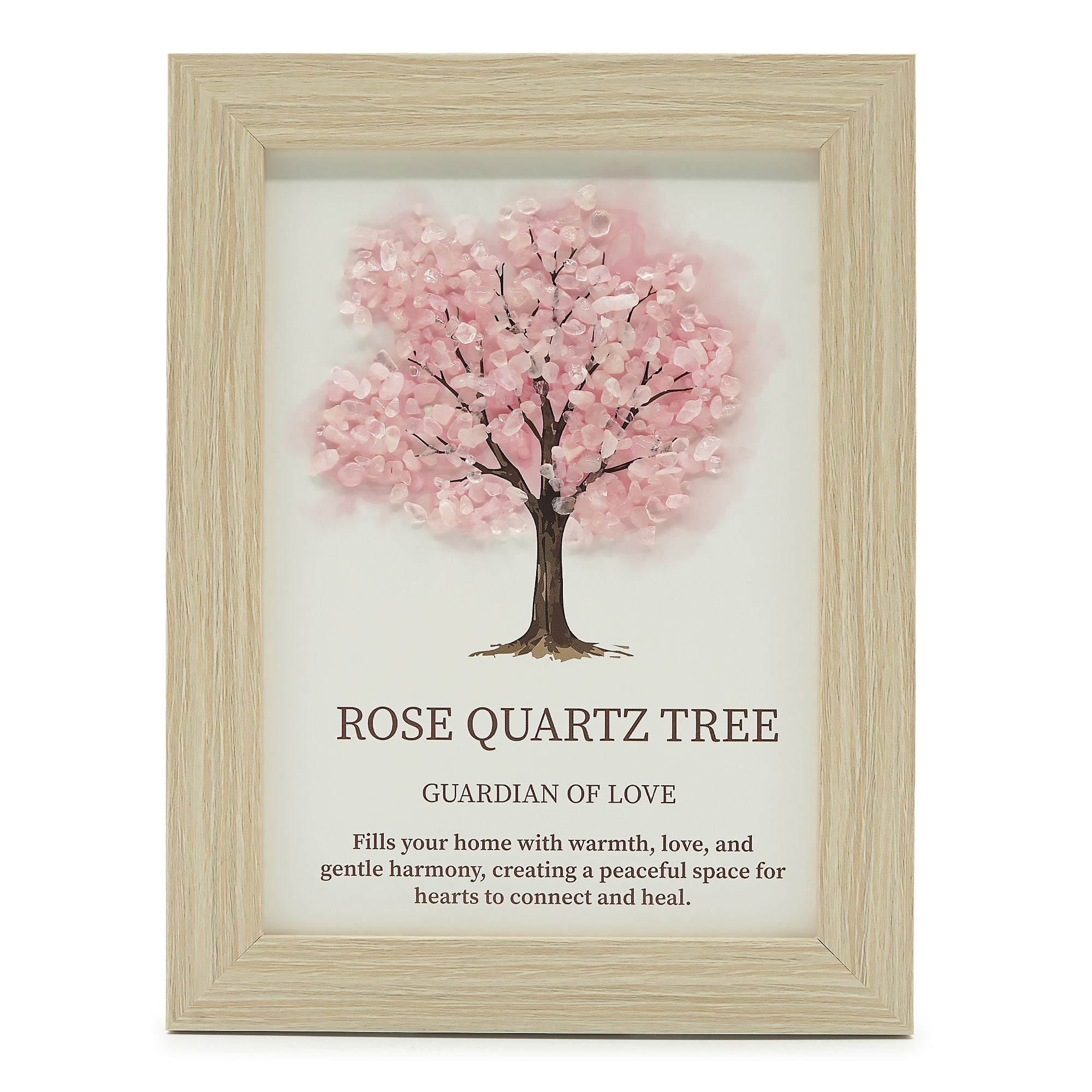 Tree of Life Gemstone Picture Rose Quartz