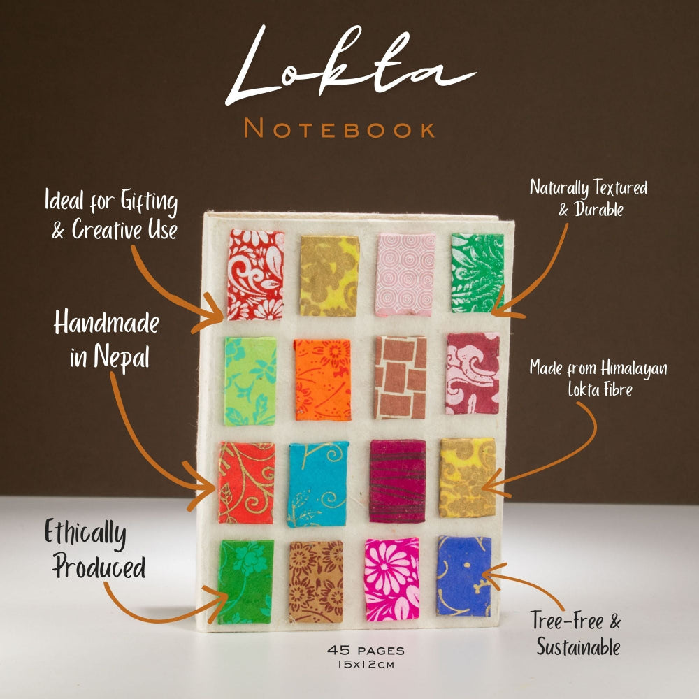 Lokta Mini Tiles Natural Notebook Medium