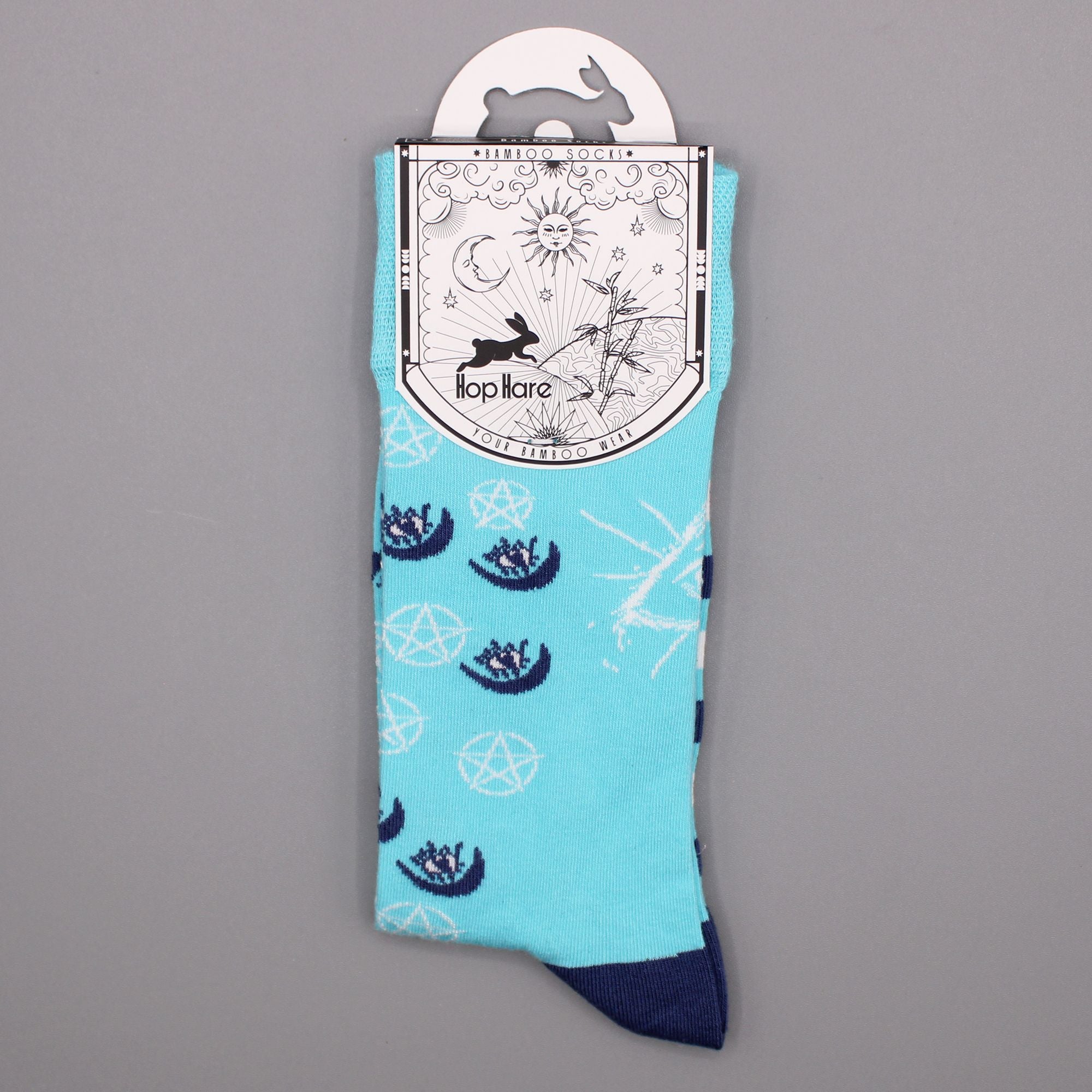 Pentagram and Evil Eye Hop Hare Bamboo Socks S/M