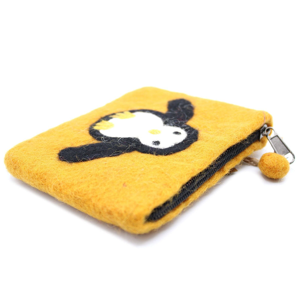 Cute Penguin Natural Felt Zipper Pouch (asst)