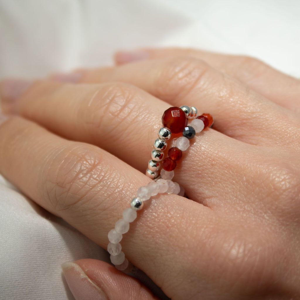 Love & Flame Nymph Spirit Gemstone Ring Set