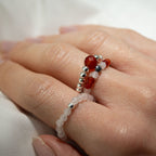 Love & Flame Nymph Spirit Gemstone Ring Set