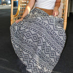 Grey Geometric Boho Comfort Throws