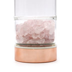 Rose Quartz Rose Gold Crystal Glass Tea Infuser Bottle