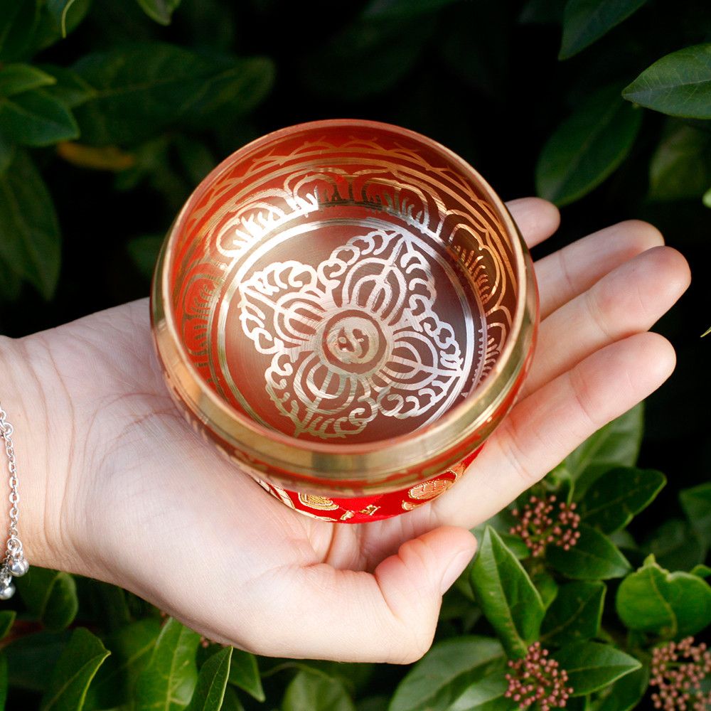 Red Mini Singing Bowl Gift Set