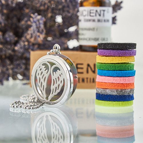 Angel Wings  Aromatherapy Diffuser Necklace 30mm