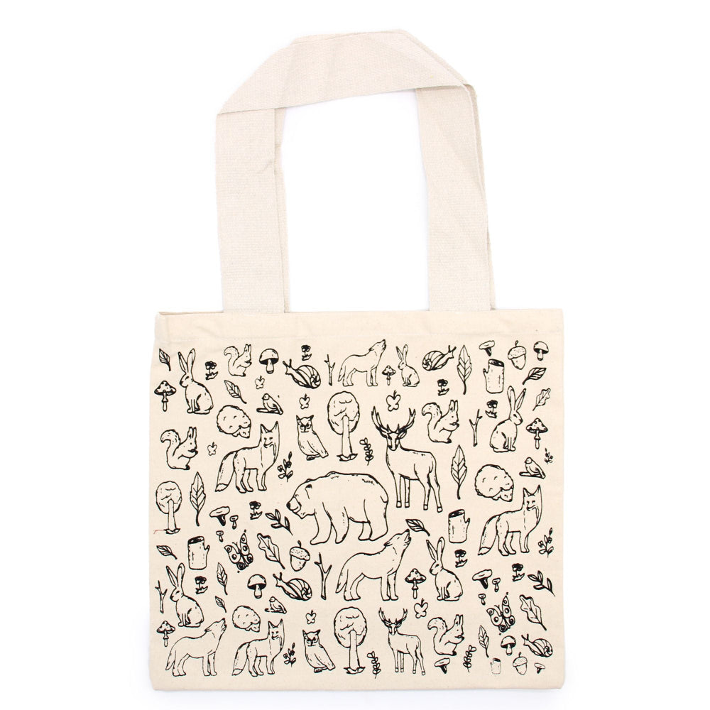 Forest Life Big Cotton Shopping Bag