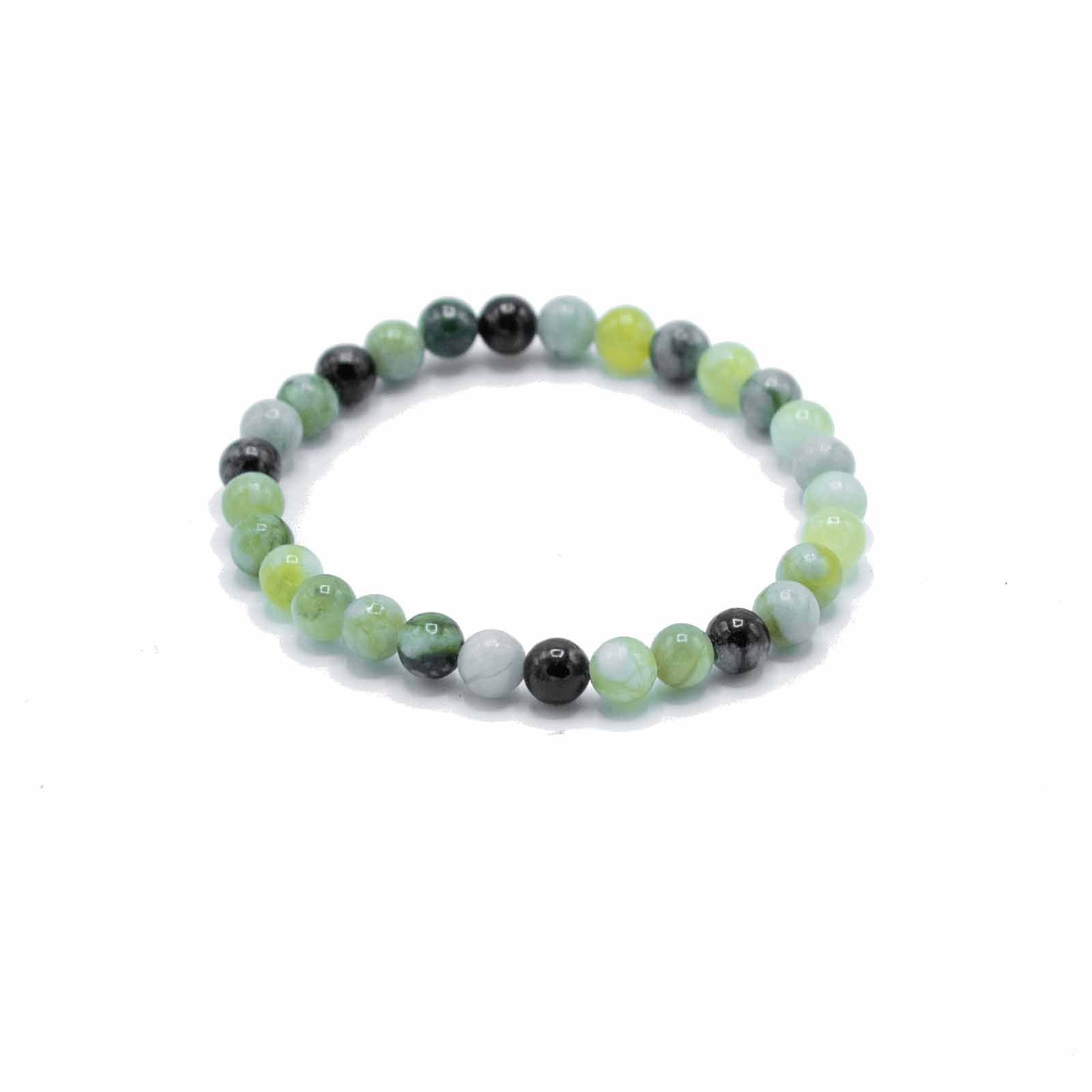 Gemstone Manifestation Bracelet  Olive Jade - Healing