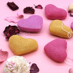 Lavender Konjac Heart Sponge