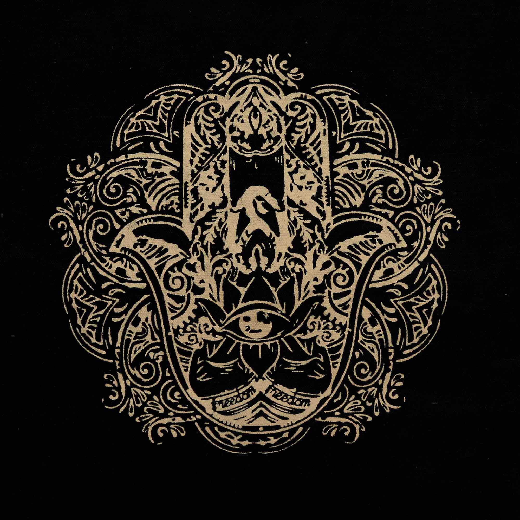 Freedom Hamsa Oversized Tote Bag Chocolate Stonewash