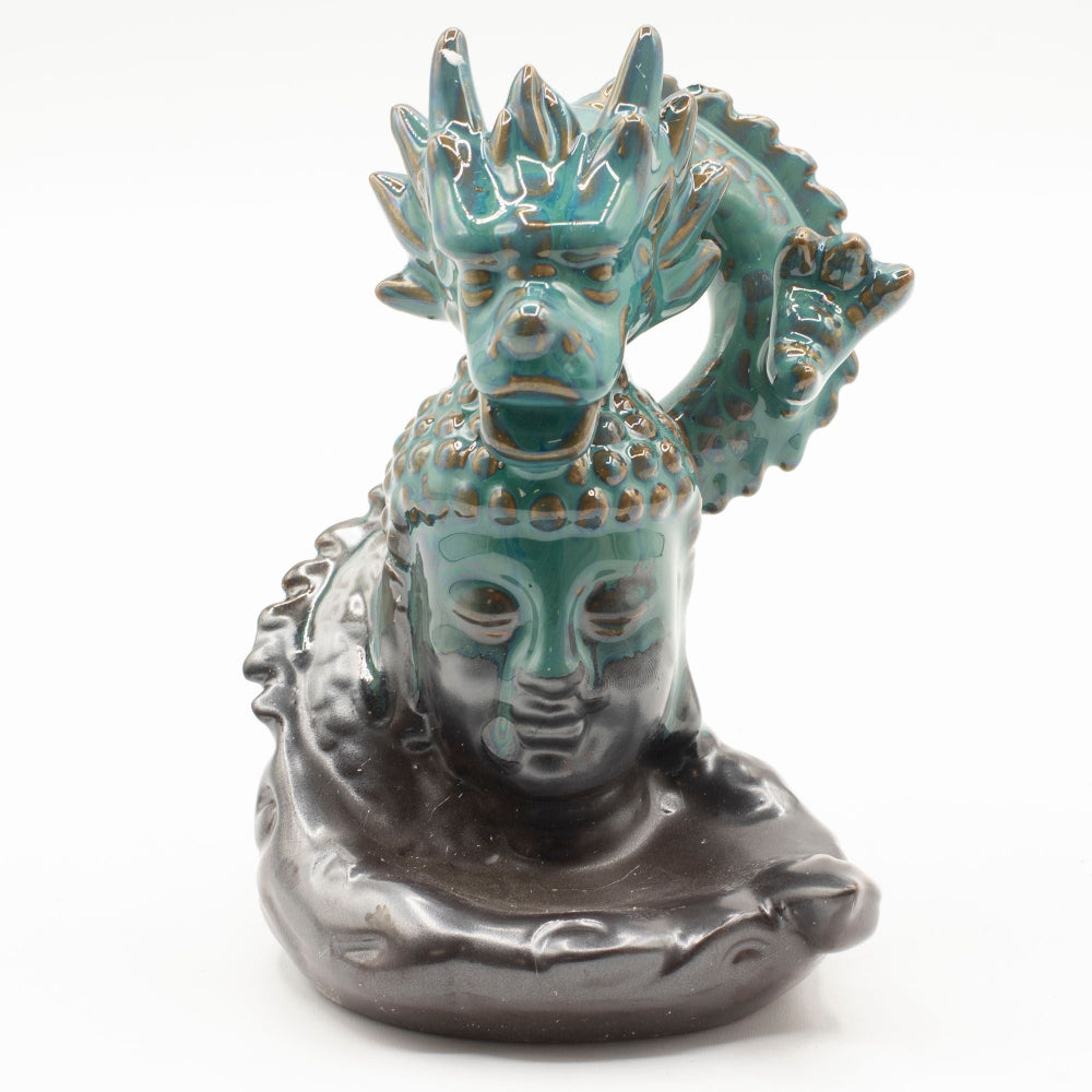 Dragon Over Buddha Backflow Incense Burner