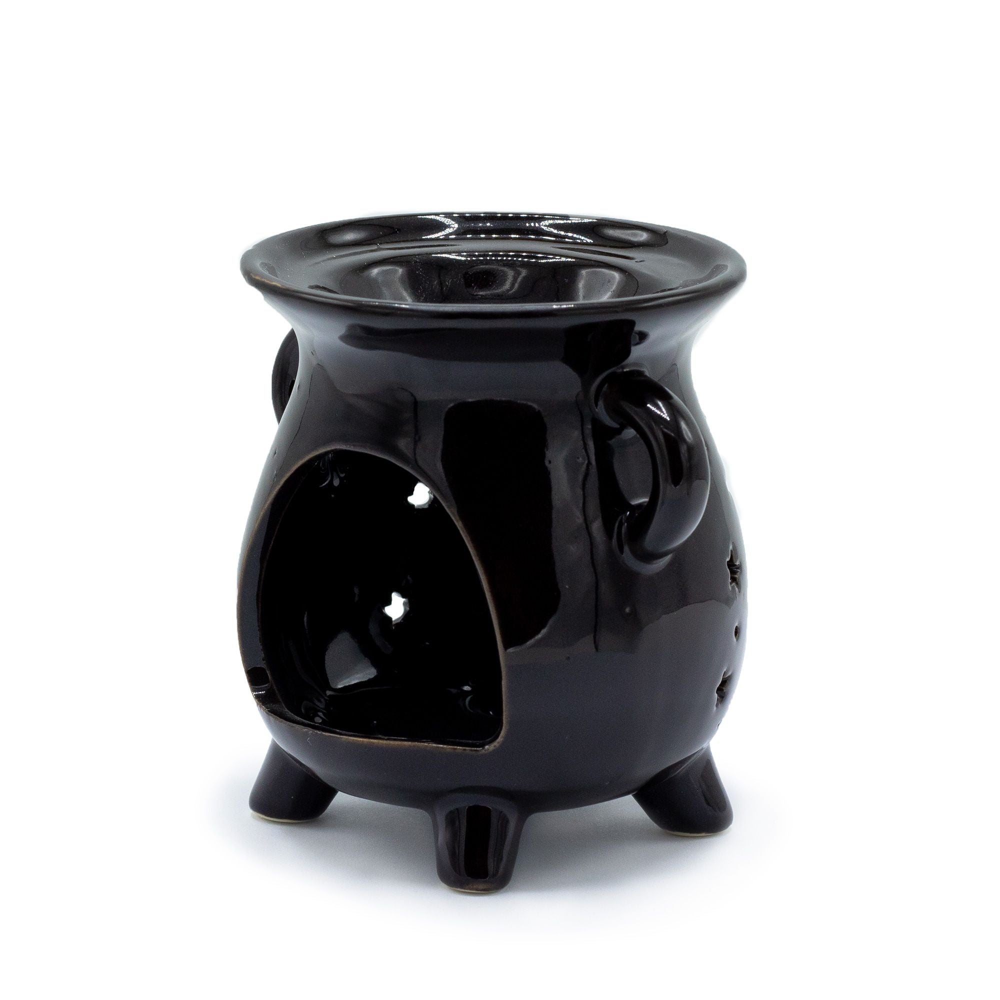 Moon Phase Black Cauldron Oil Burner