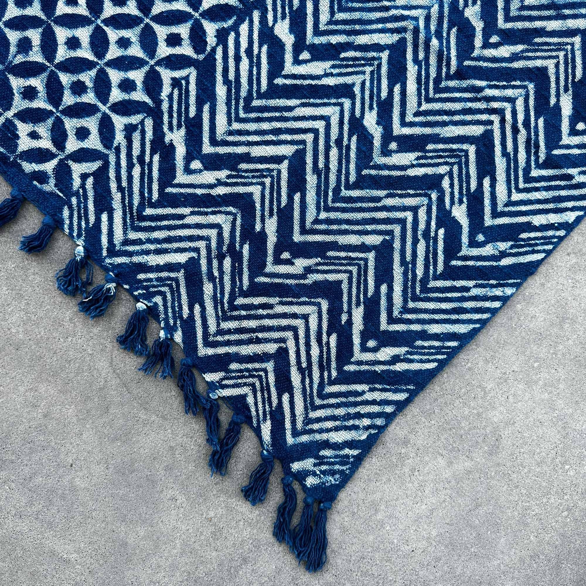 Namoona Waves Handmade Indigo Throw