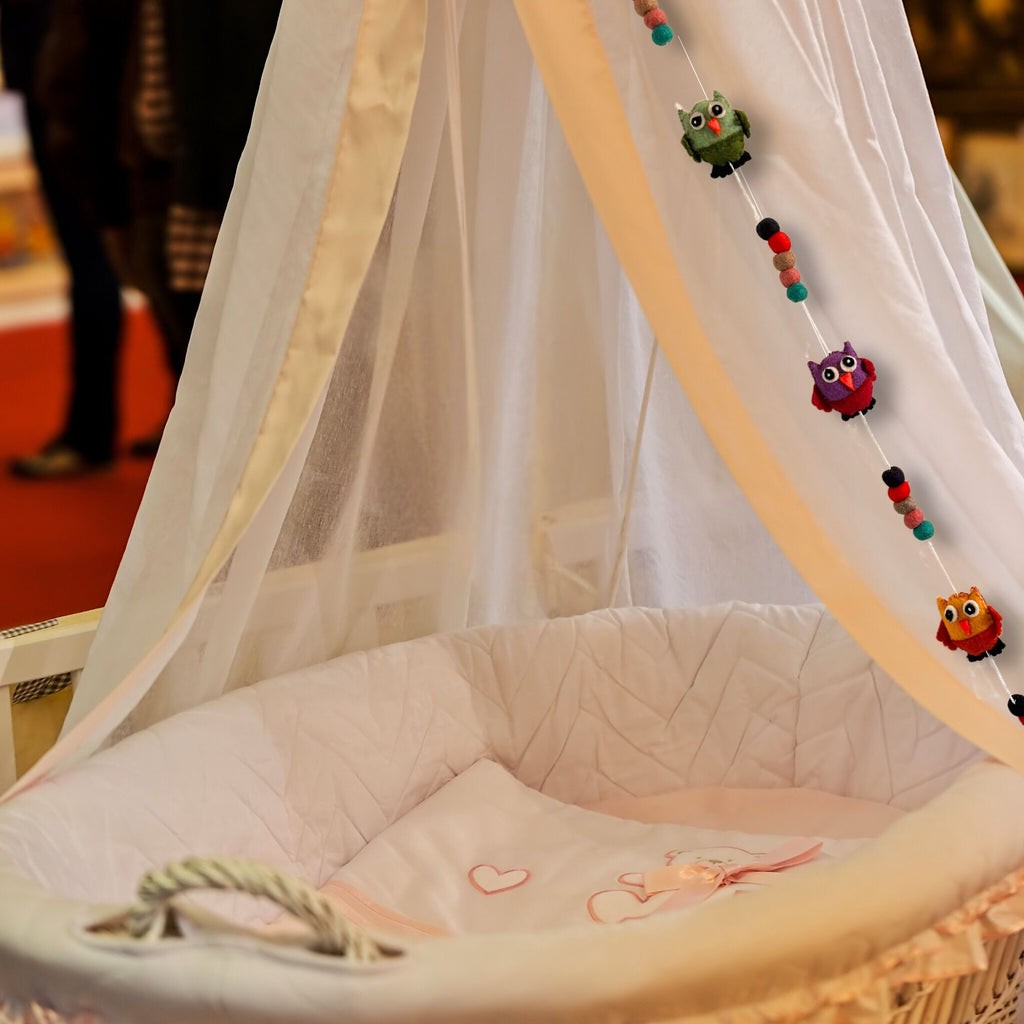 Owl Felt Wall Hanging  (random colours)