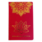 Golden Mandala and Lotus Red Wellness Journal