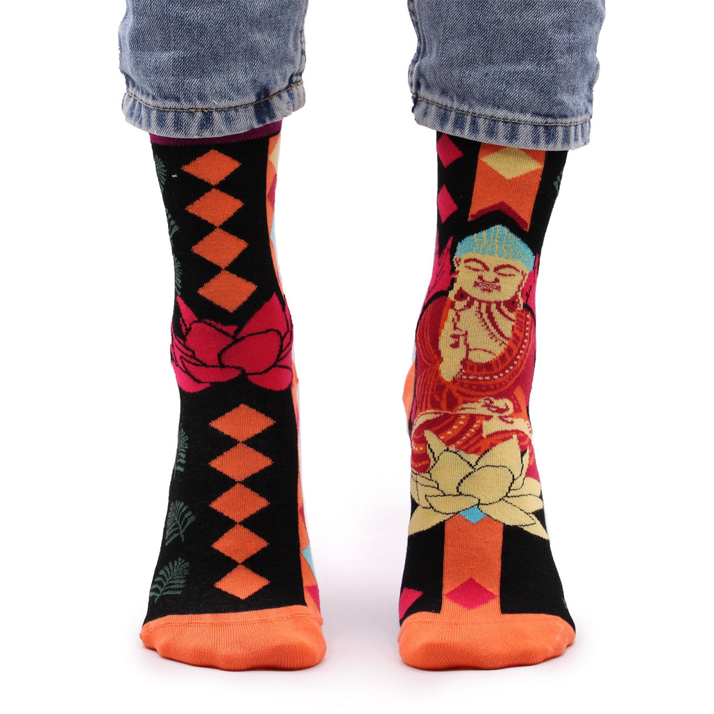 Pink Buddha & Lotus  Hop Hare Bamboo Socks S/M