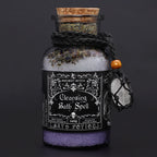 Cleansing Ancient Witch Bath Spell Potion & Rock Crystal Amulet