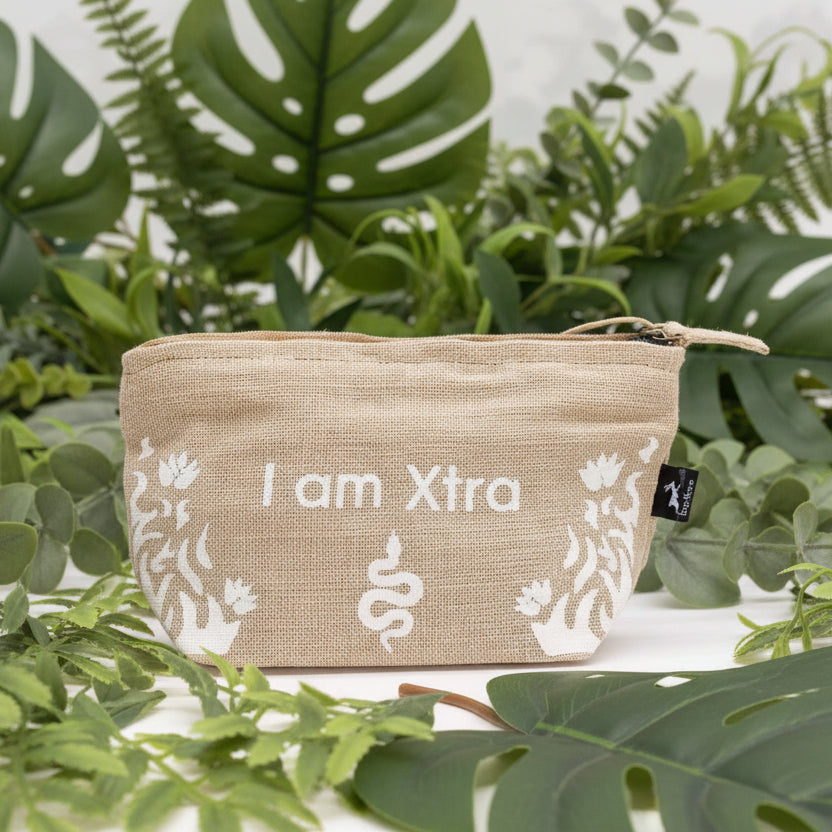 Hop Hare 'I Am Rare' Affirmation Jute Pouch