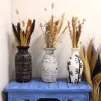 Natural Bamboo Motif Straight Vase