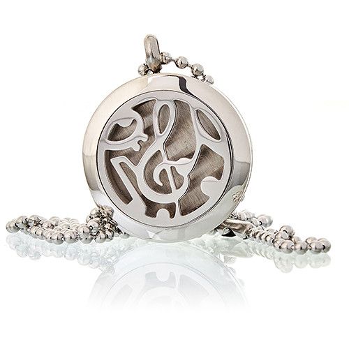 Music Notes Aromatherapy Diffuser Necklace 25mm