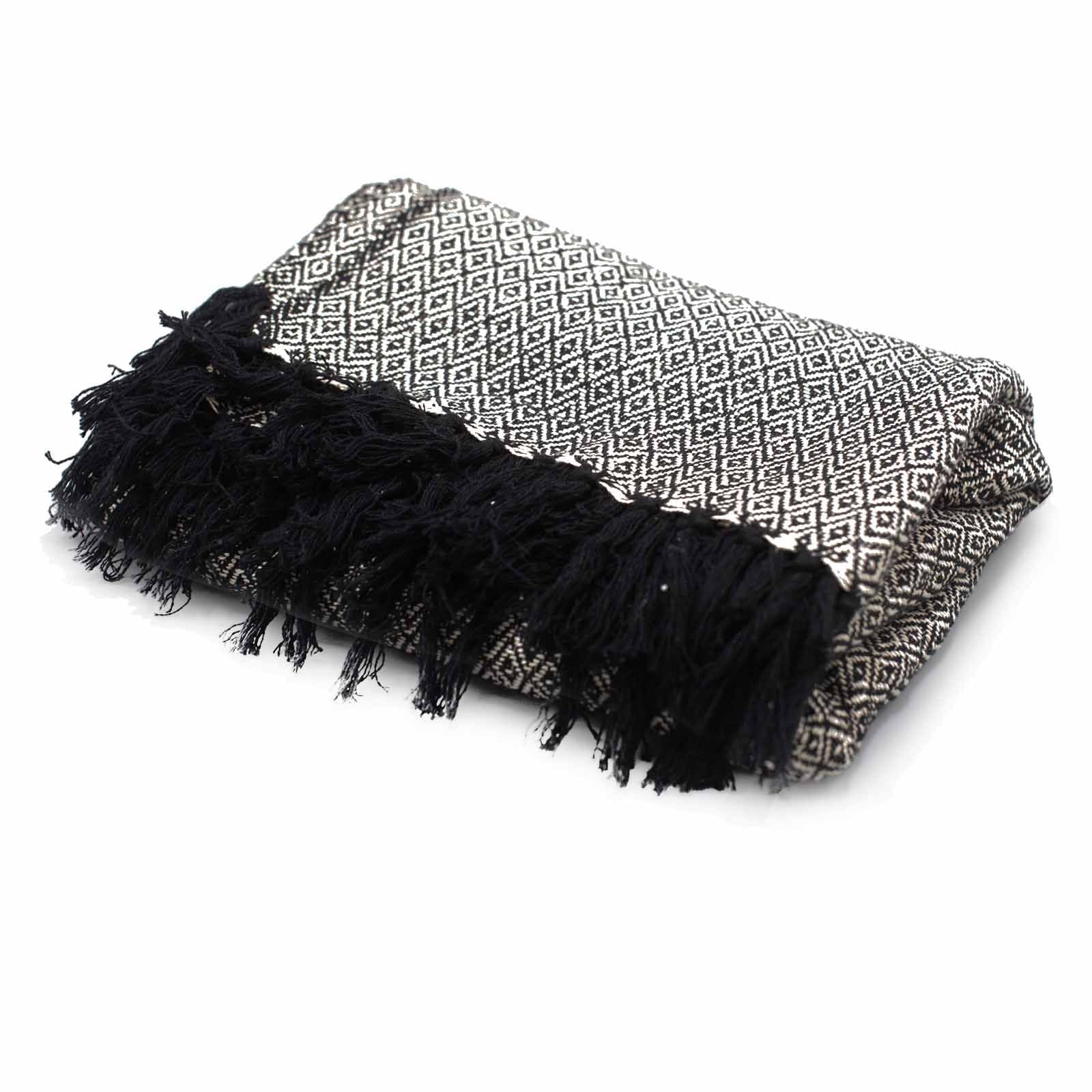 Charcoal Boho Comfort Throws