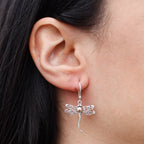 Dragonflies Silver & Gold Earrings