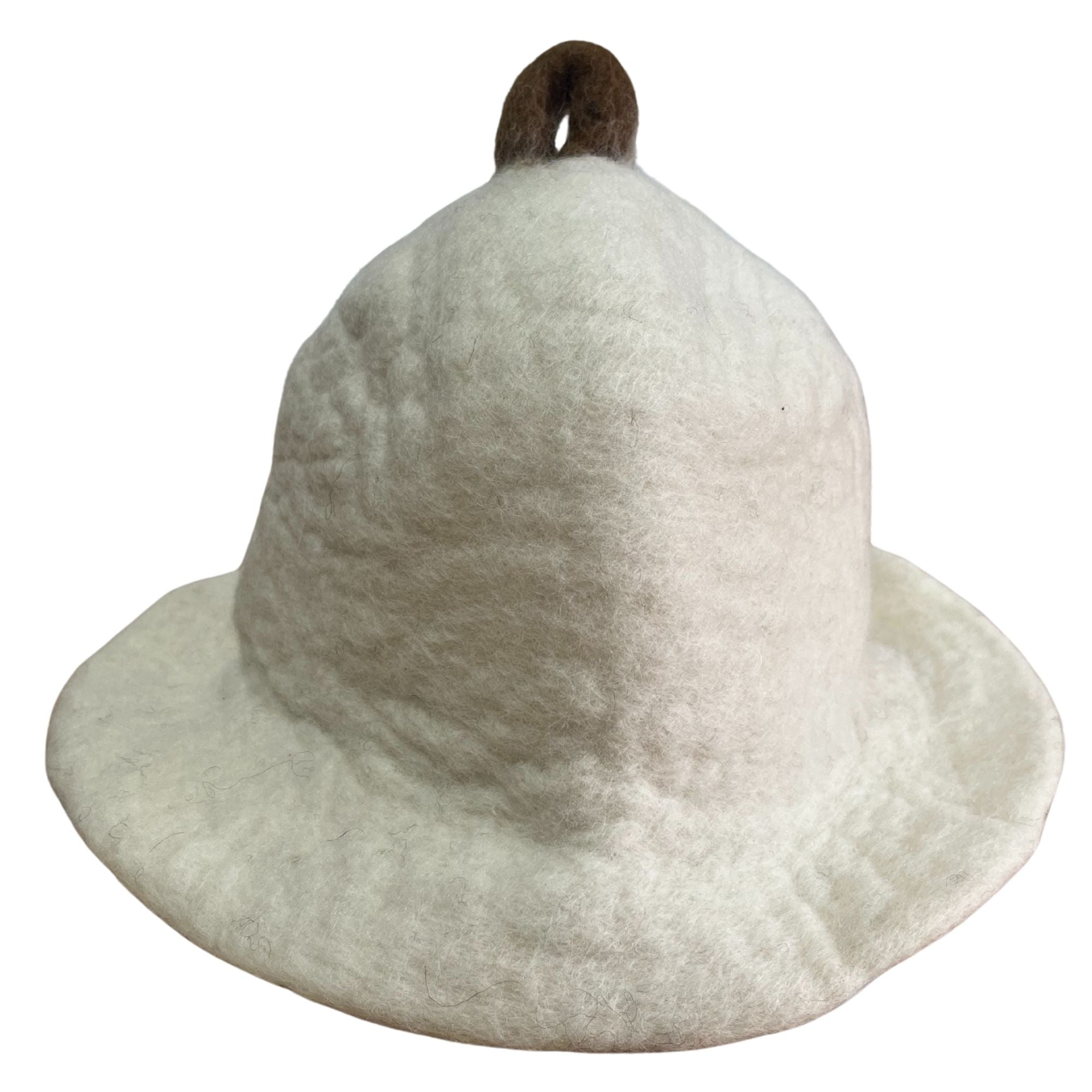 Natural Felted Sauna Bowl Hat