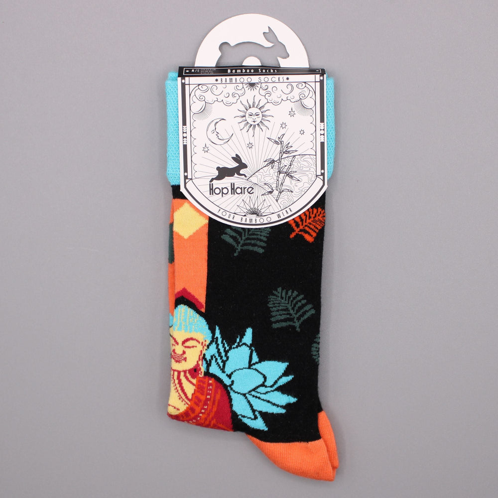 Blue Buddha & Lotus  Hop Hare Bamboo Socks S/M