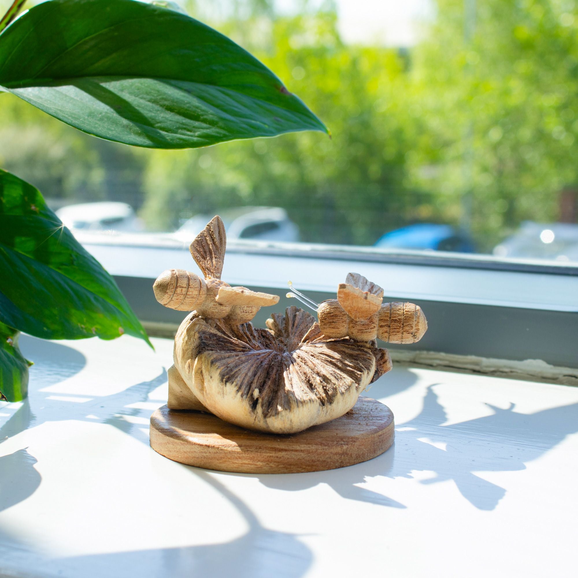 Handmade Parasite Wood Carving — Bees in the Works
