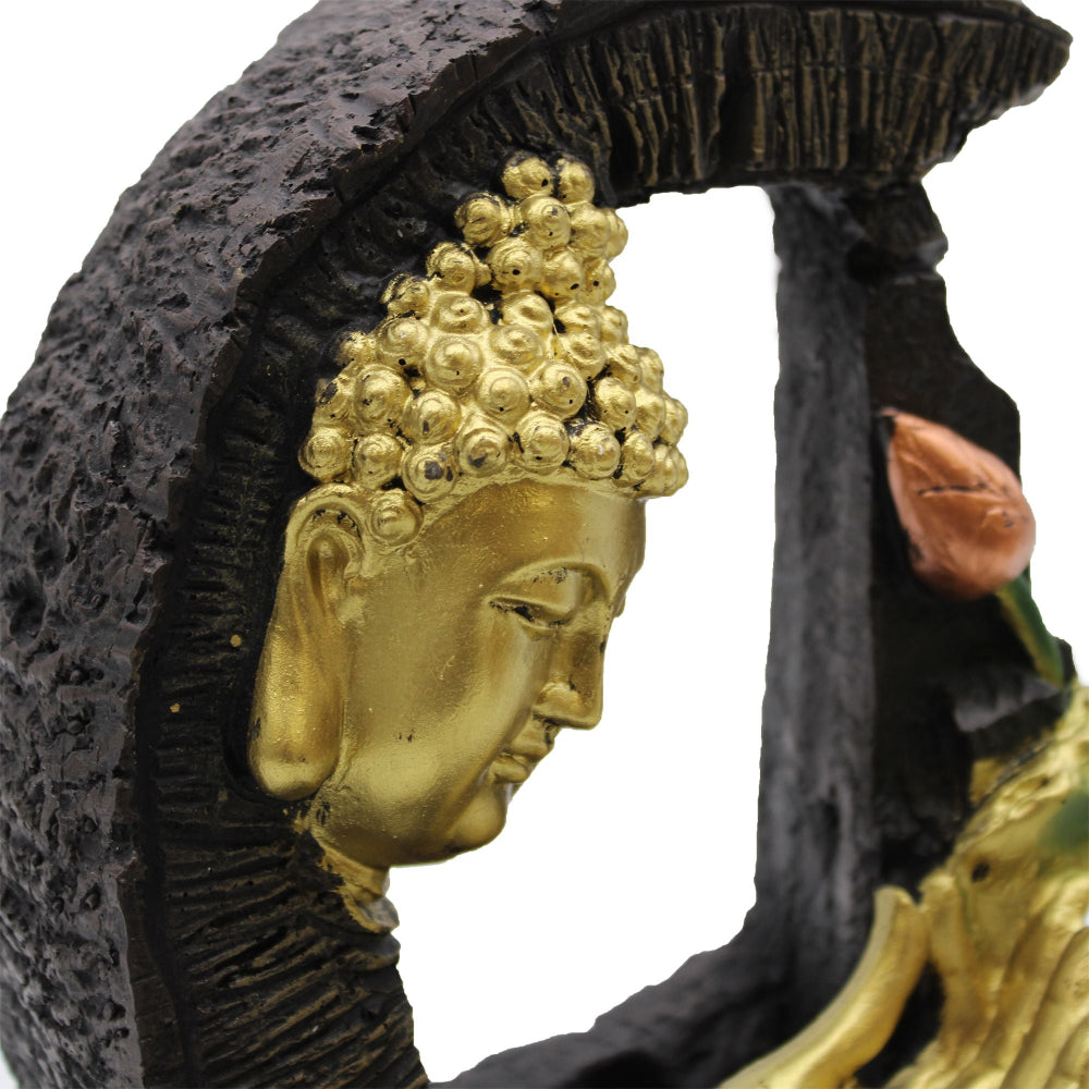 Golden Buddha & Lotus Tabletop Water Feature