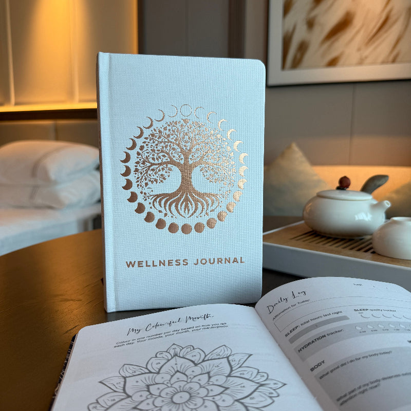 Rose Gold Tree of Life White Wellness Journal