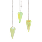 Aurora Crystal Pale Green Six Sided Pendulum4cm