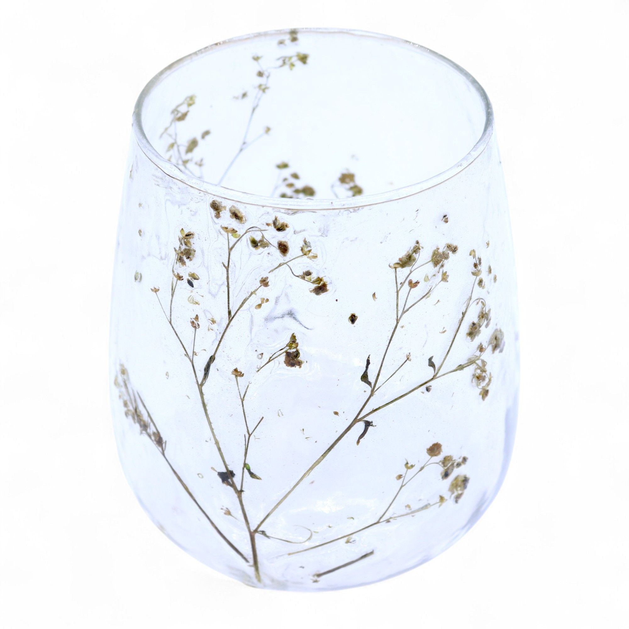 Margarita Natural Floral Glass Vase Candle Holder