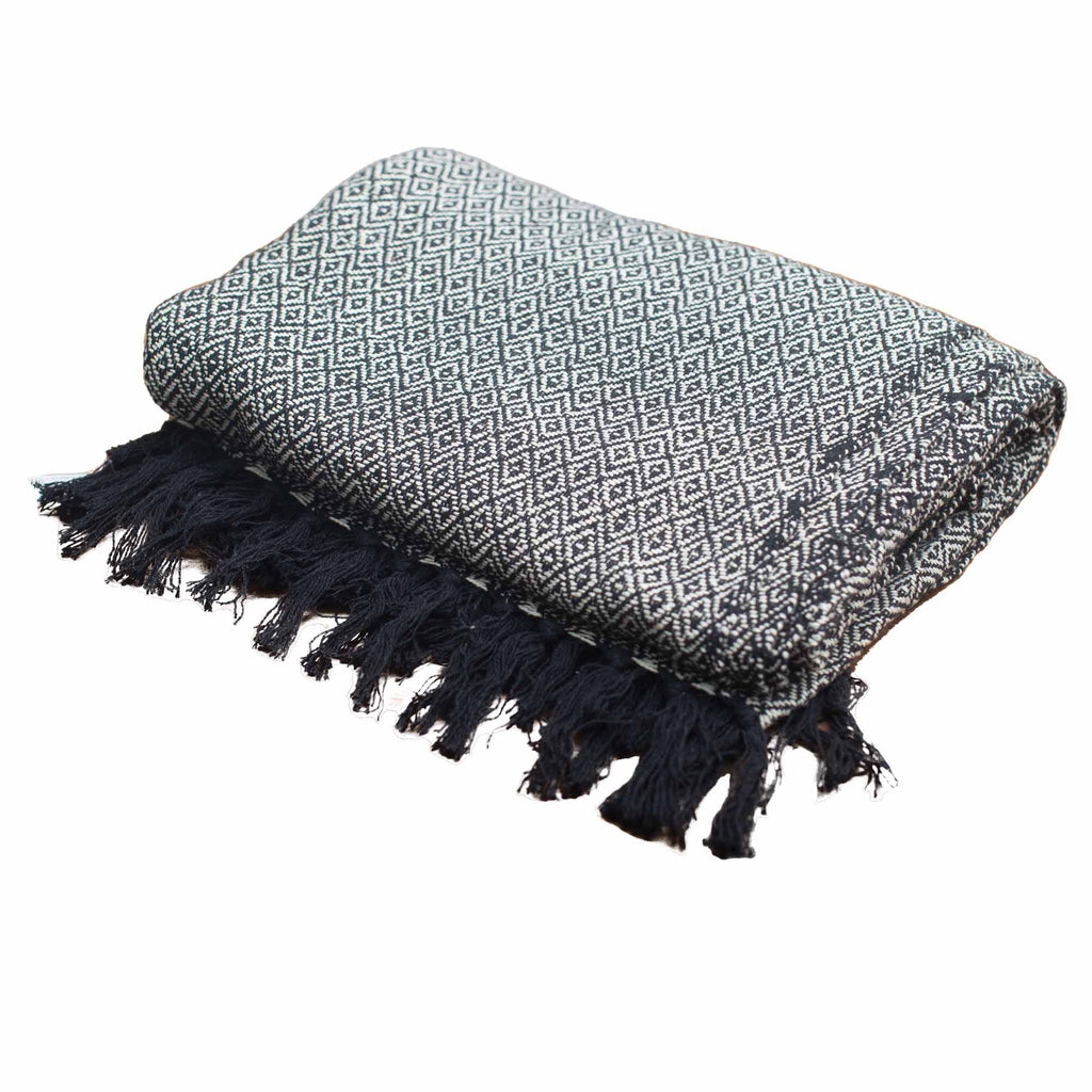 Charcoal Boho Comfort Throws