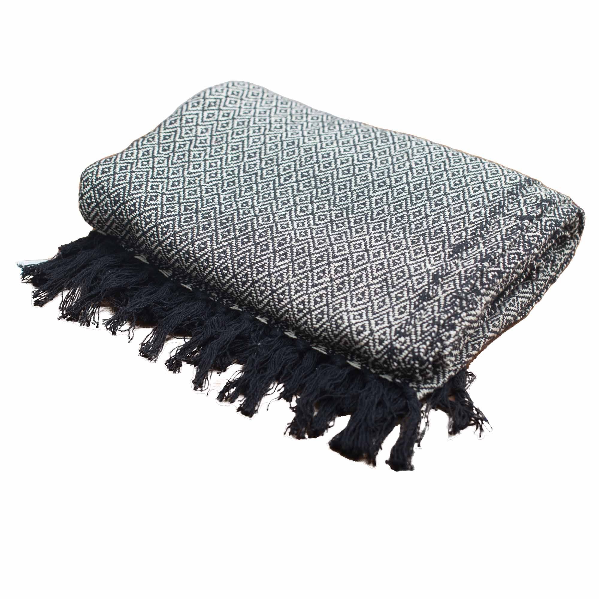 Charcoal Boho Comfort Throws