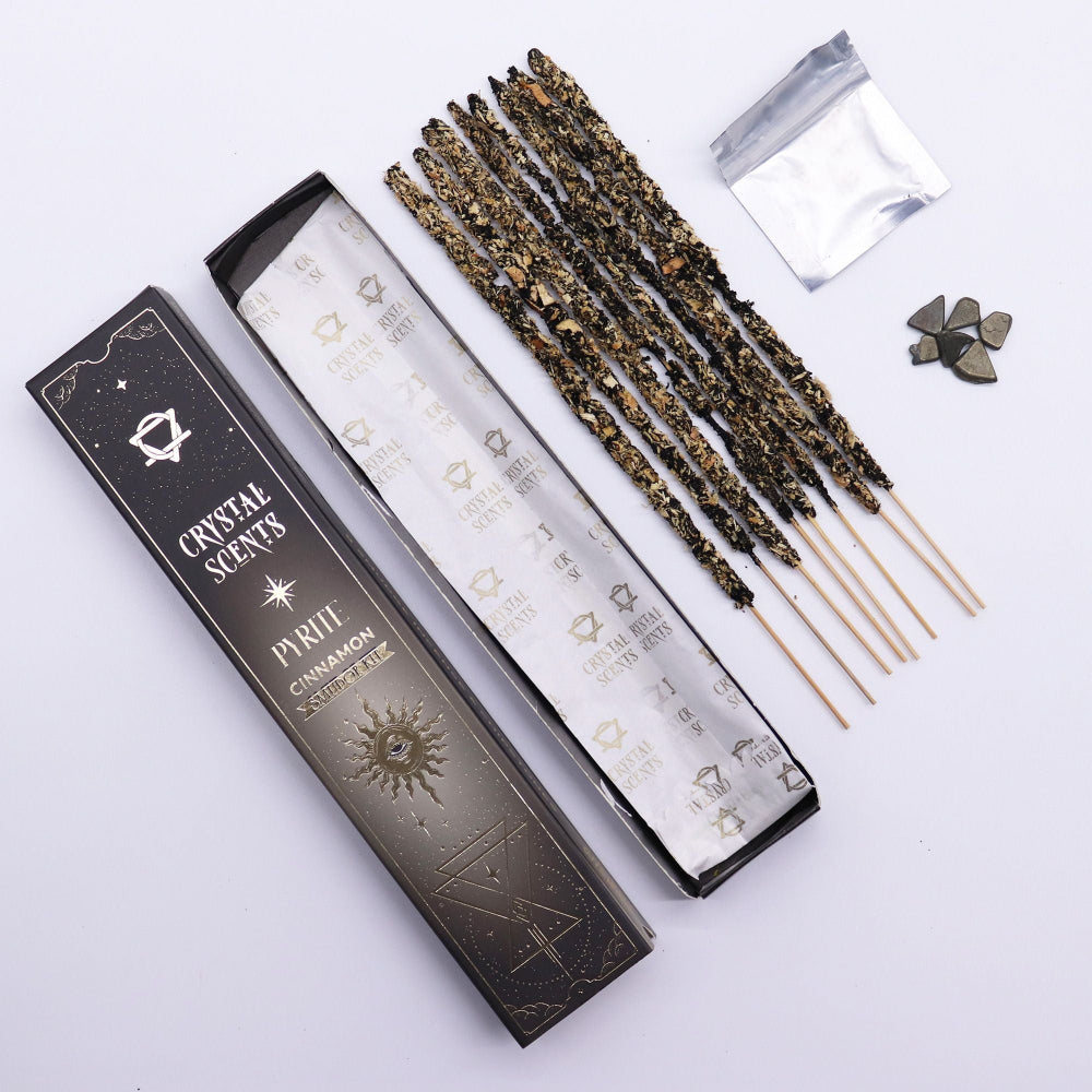 Crystal Scents Pyrite Cinnamon Smudge Kit