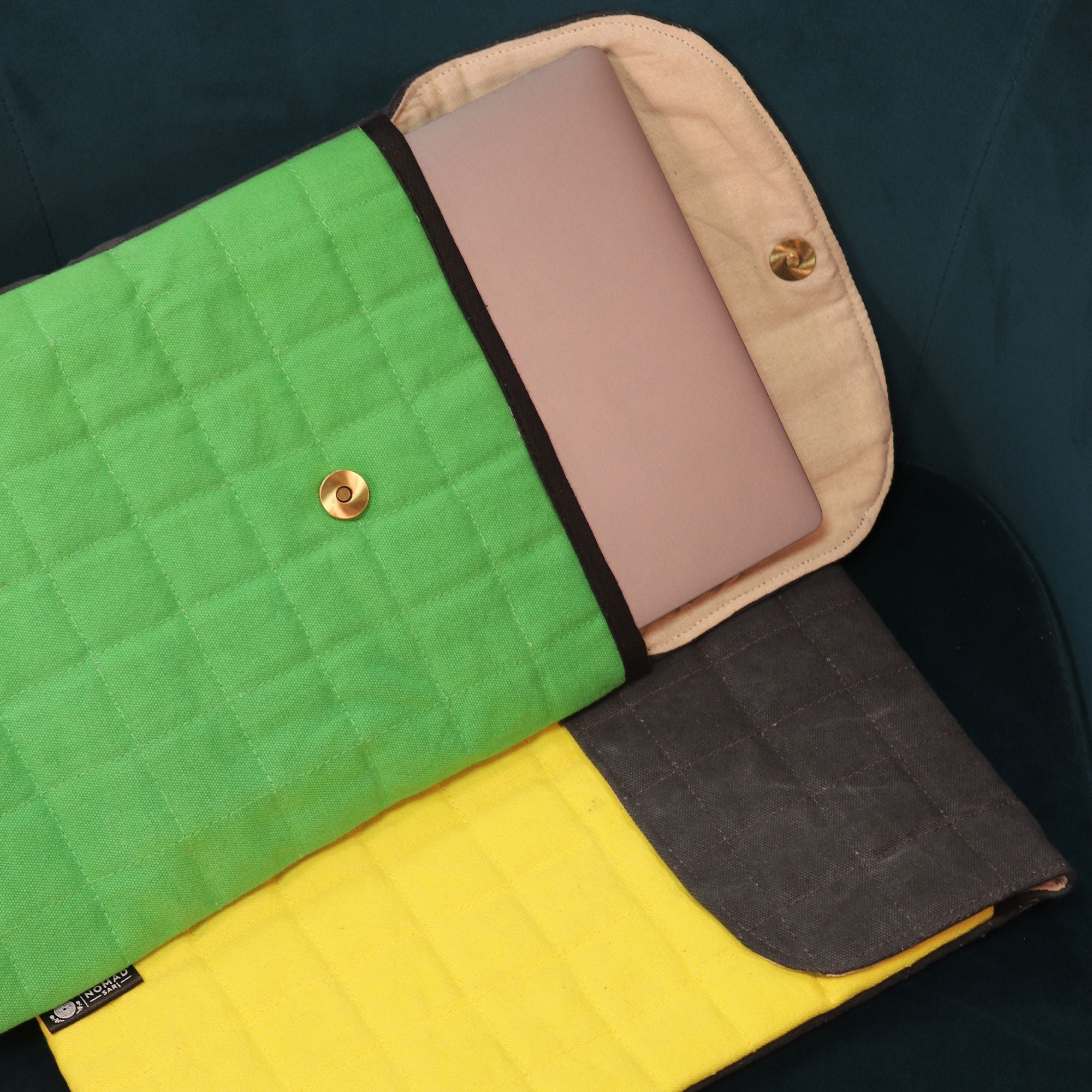 Crazy Yellow Stonewash 13 inch Laptop Padded Pouch