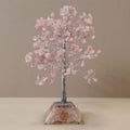 Rose Quartz Gemstone Tree with Orgonite Base - 320 Stone
