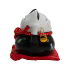 Black Money Cat on Cushion Ceramic Money Bank
