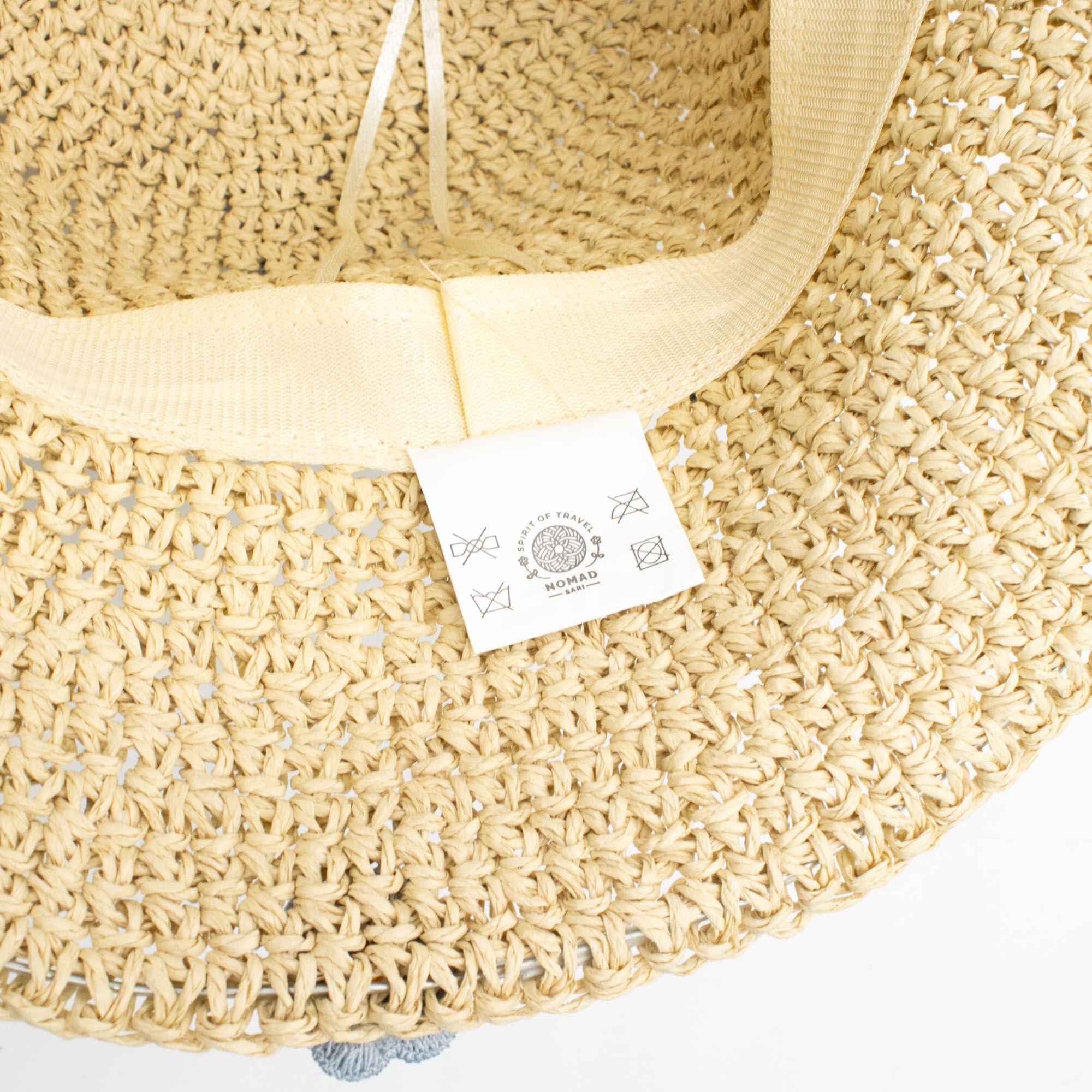 Coffee & Daisies Nomad Sari Floppy Straw Sun Hat